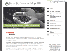 Tablet Screenshot of centercityneuropsychology.com